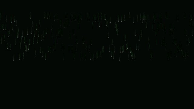Abstract Digital Falling Green Binary Code Background Motion
