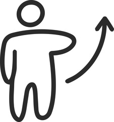 Fototapeta premium personal growth line outline doodle icon