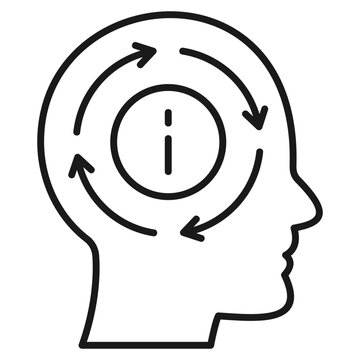 Psychographics Outline Icon Vector Illustration