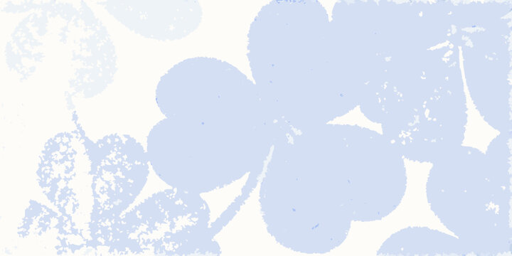Light blue clover pattern with textured distressed effect