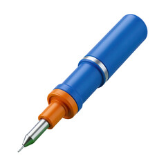 Fototapeta premium Blue and Orange Soldering Iron Vector Illustration Isolated on Transparent Background
