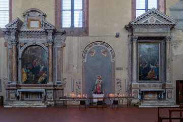 Naklejka premium Basilica di San Domenico (Basilica Cateriniana) , gothic styled church in Siena, Italy