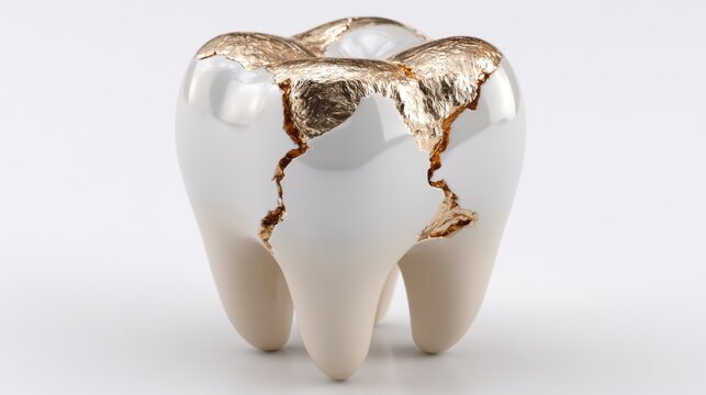 Close-up of primary tooth cavity showing enamel breakdown before SDF treatment