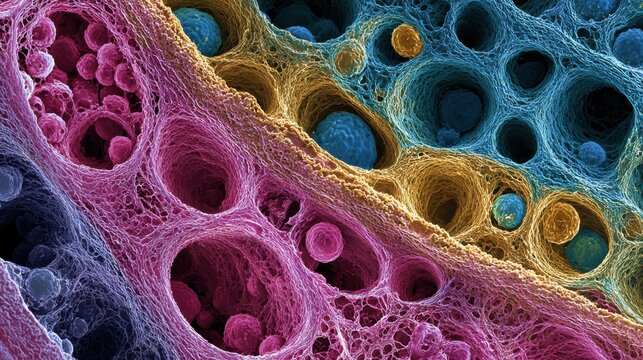 Biopsy of cutaneous leishmaniasis showing ulcer edge and parasite zones in detail