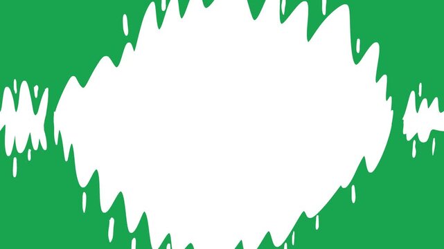 Liquid Splash Motion Graphic Transition Animation Overlay Element on Green Screen Background