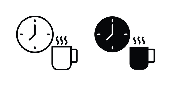 Break icon or symbol set