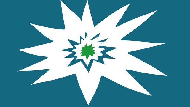 Comic Book Explosion Motion Graphic Transition Animation Overlay Element on Green Screen Background