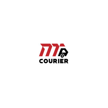 mt courier logo for logistic and transport, 