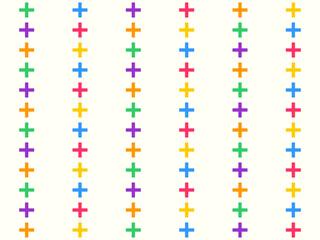 Obraz premium Colorful Plus Grid Modern Minimal Background