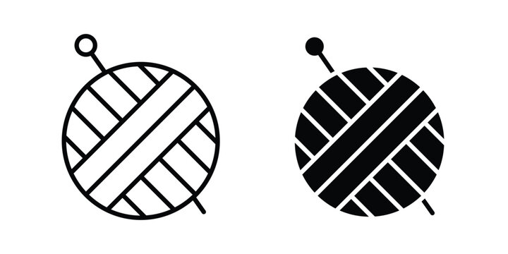 Crochet icon or symbol set