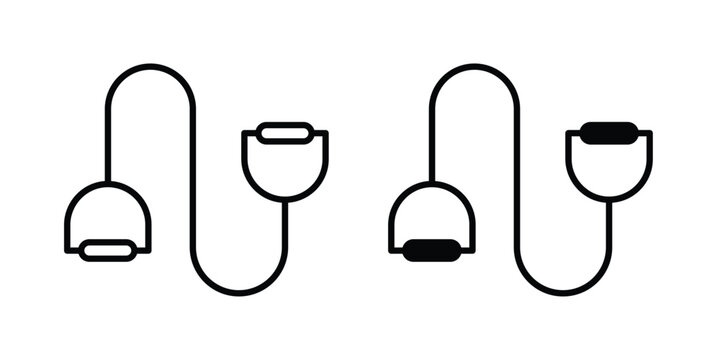 Exercise bands icon or symbol set