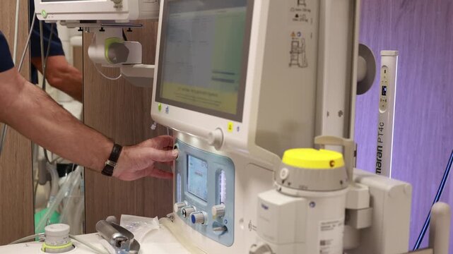Healthcare Professional Meticulously Arranging Lifesupport Tools For Immediate Emergency Response
