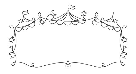Vintage circus banner border © vladbokii