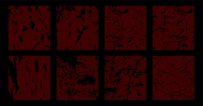 Red Grunge Texture Background Set