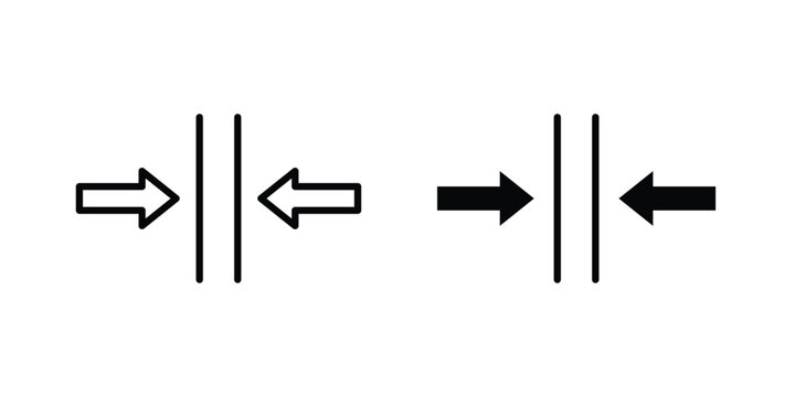 Thickness icon or symbol set