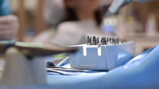 Trained Practitioner Selects And Positions Restorative Elements During Implant Surgery Process