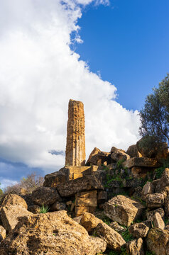 Valle dei Templi or Valley of the Temples, archaeological site in Agrigento, Sicily, world heritage site