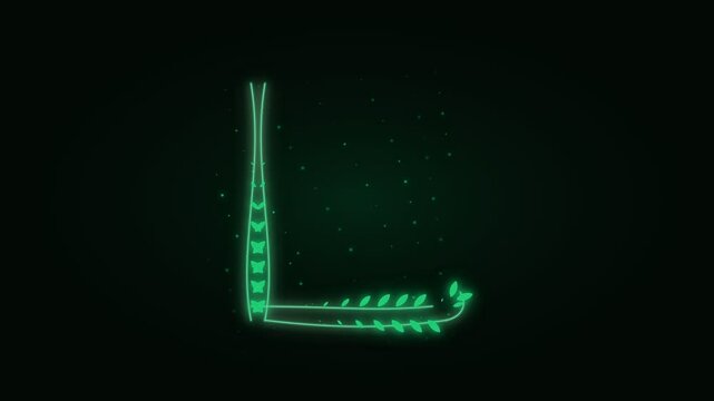Neon ski equipment graphic on black background for dynamic advertising