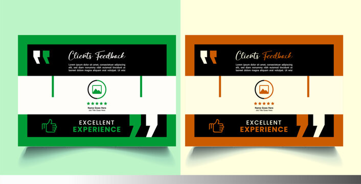 modern buyer review design vector sample template