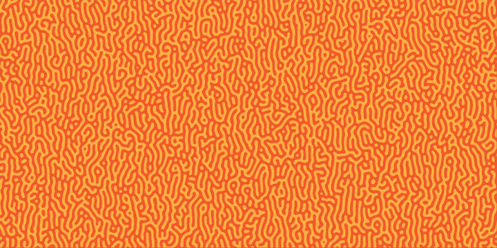 Warm orange wallpaper with detailed organic yellow turing background vector design