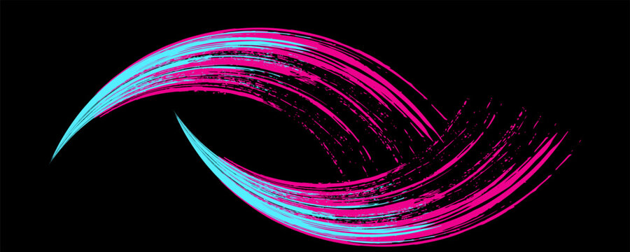 Car sticker wrap banner abstract sporty lines pink blue greenish grunge color combination brush storm thunder modern pattern racing motorsport.