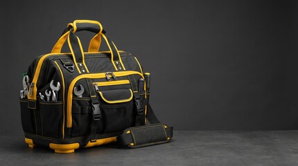 Fototapeta premium Heavy Duty Tool Bag with Assorted Hand Tools