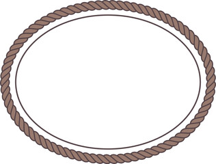 rope line pattern circle frame border vector © Putra