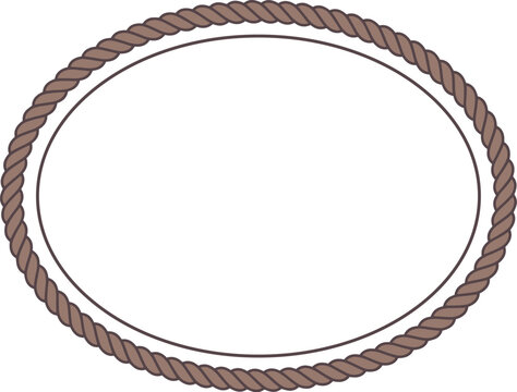 rope line pattern circle frame border vector