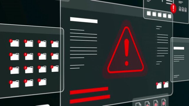 application warning on computer screen