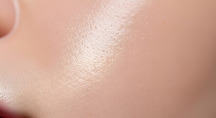 Fototapeta premium Close Up of Healthy Human Skin Showing Texture and Pores