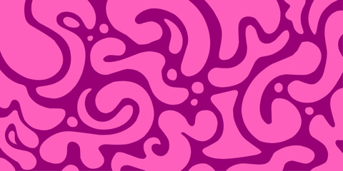 A vibrant abstract vector background featuring pink and purple liquid fluid shapes. This modern dynamic wavy pattern is perfect for stylish banners, cosmetic packaging, social media backdrops © dixy