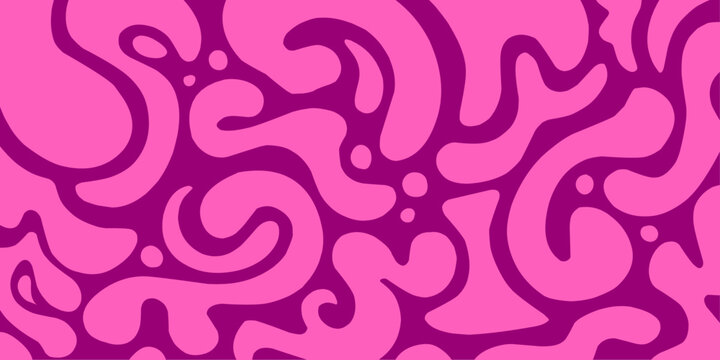 A vibrant abstract vector background featuring pink and purple liquid fluid shapes. This modern dynamic wavy pattern is perfect for stylish banners, cosmetic packaging, social media backdrops