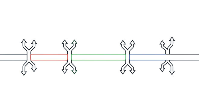 Colorful molecular structure, scientific illustration, DNA model, vector graphics