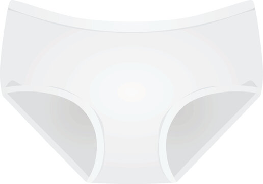 White female panties knickers. vector