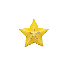 Fototapeta premium Carambola slice with seeds