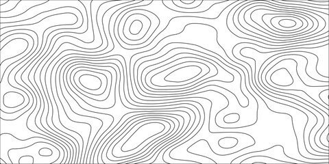 Abstract white contour wave lines topographic background, lines map seamless pattern, modern wallpaper texture and realistic design used for banner and posters, mountain relief geographic pattern. © JANNATULFERDOUS