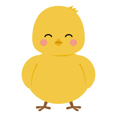 ニコニコ笑顔のヒヨコ © ゴエママ