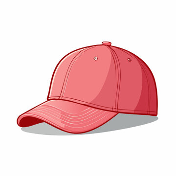 Red baseball cap illustration