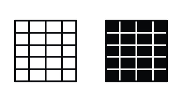 Grid pattern vector icon set for architectural and design layouts