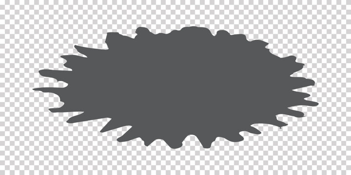 Grey irregular abstract shape with spiky edges paint splash abstract splatter isolated transparent background creative distressed expressive irregular weathered