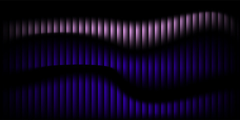 Glowing neon waves form vibrant circular gradient with fractal glass effect and blending purple cyan colors. Futuristic and dreamy background with wave effect adds fluid movement and dynamic depth © andika