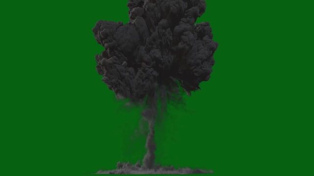 Explosive Burst on Green Screen High-Energy Animation, Easy editable green screen video, high quality vector 3D illustration. Top choice green screen background