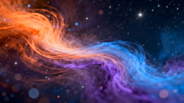 Cosmic Nebula with Stars