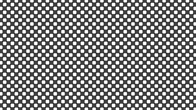 Gray and White Rounded Checkerboard Pattern with Black Accents