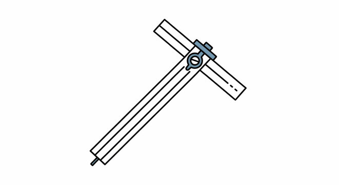 Technical drawing instrument t-square for design