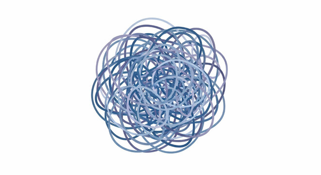 Abstract tangled messy line scribble drawing
