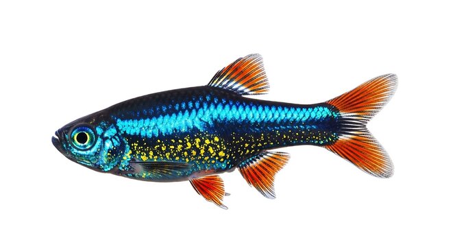 Celestial Pearl Danio Freshwater Fish Illustration