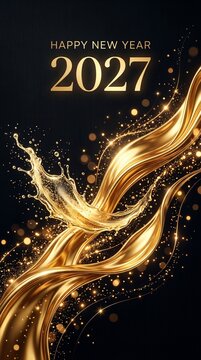 Happy New Year 2027 celebration background
