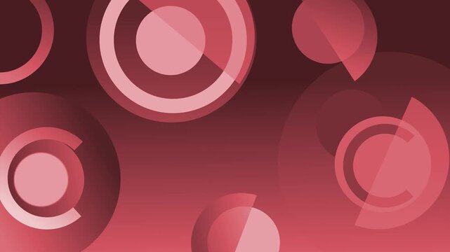Abstract circular geometric composition with gradient background animation