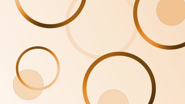 Abstract background with overlapping gradient rings subtle circular shadows modern geometric design animation